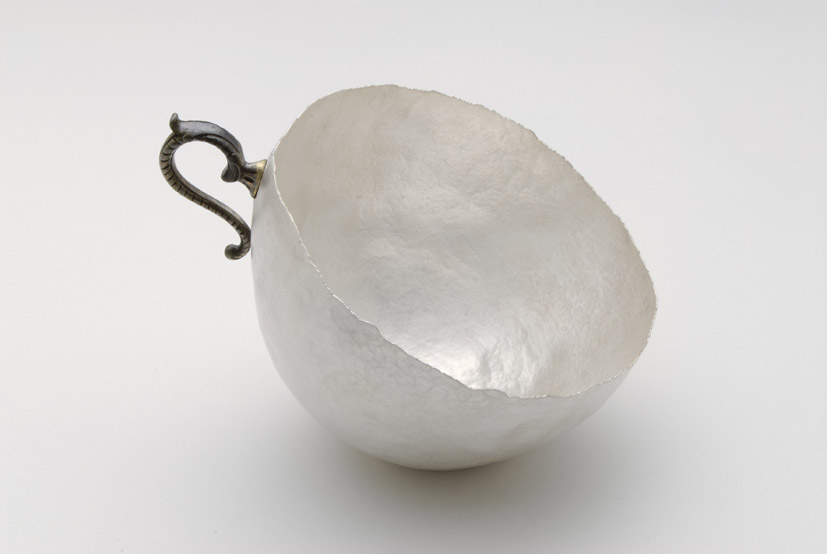 vessel 2013, (fine silver, found handle)